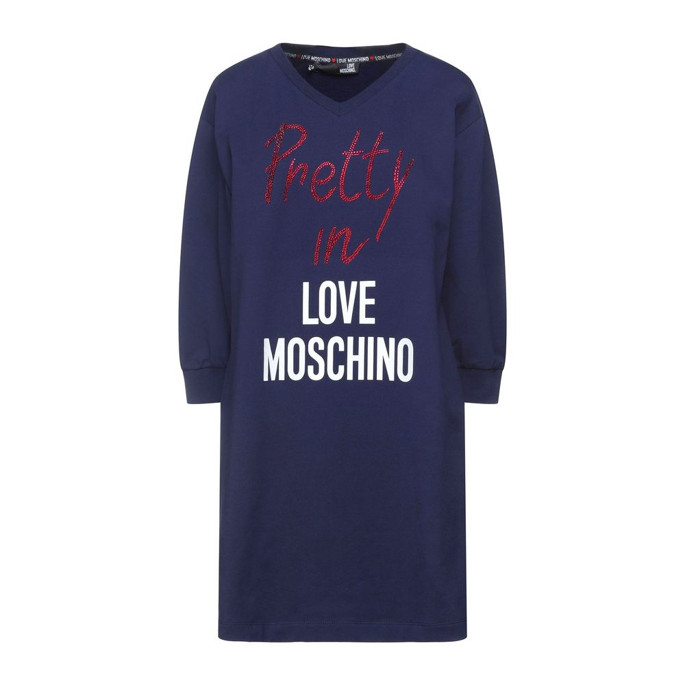 Love Moschino Blue Cotton Dress for Women