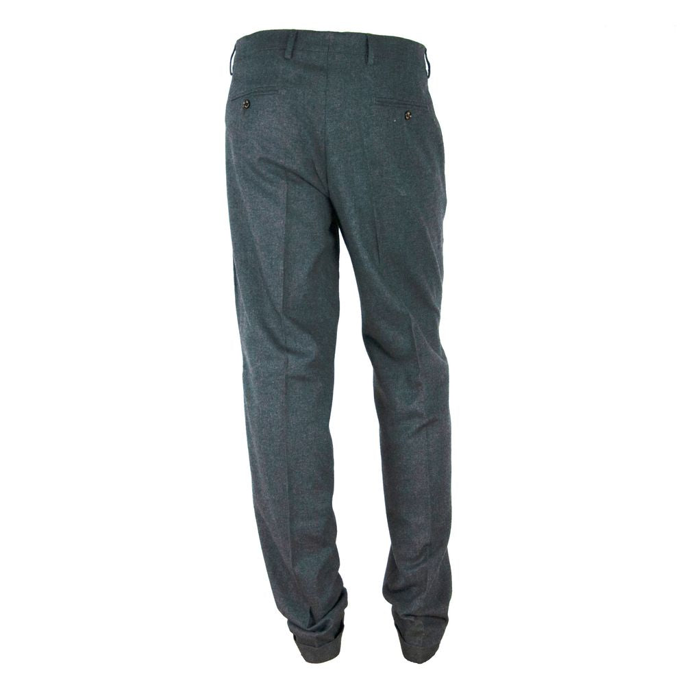 Made in Italy Elegante graue Winterhose aus Baumwollmischgewebe