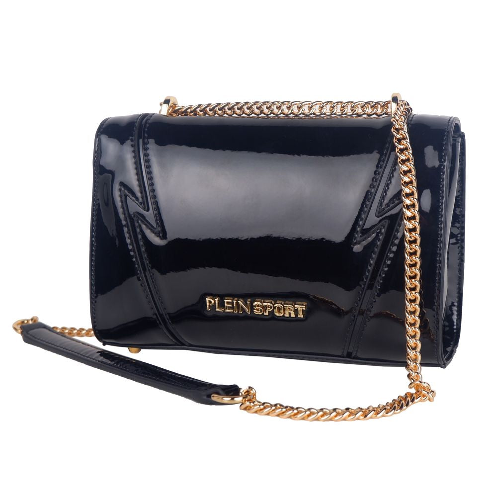 Plein Sport Elegant chain shoulder bag with lacquer effect