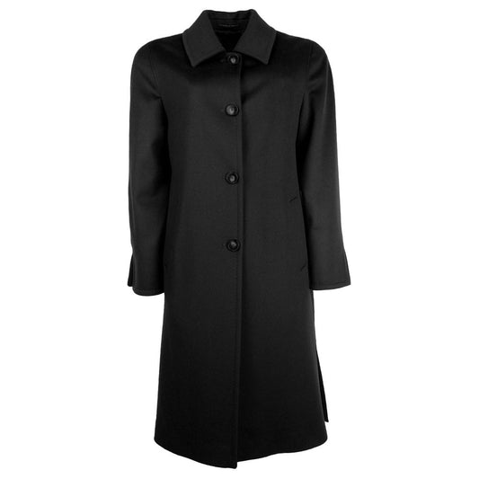 Made in Italy Elegant virgin wool coat with four-button design