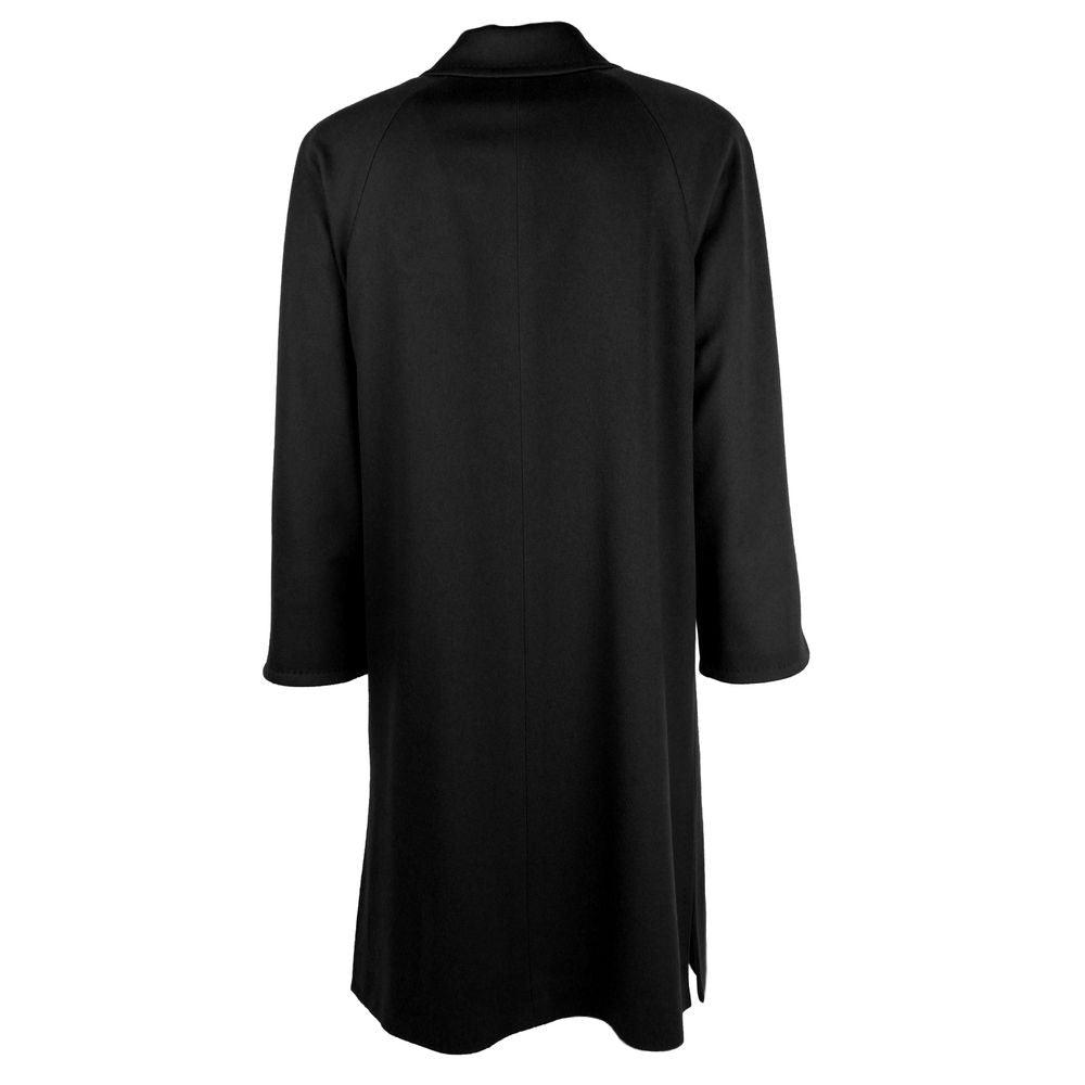 Made in Italy Elegant virgin wool coat with four-button design