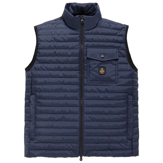 Refrigiwear Elegant down vest for men in gorgeous blue