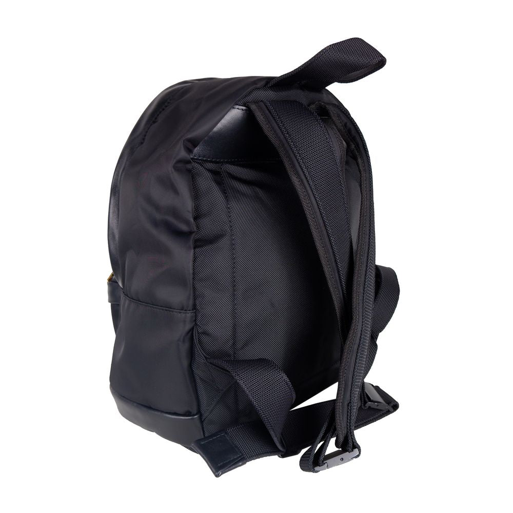 Palm Angels Elegant Black Nylon Leather Backpack