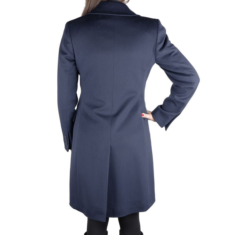 Made in Italy Blue Wool Coat for Women