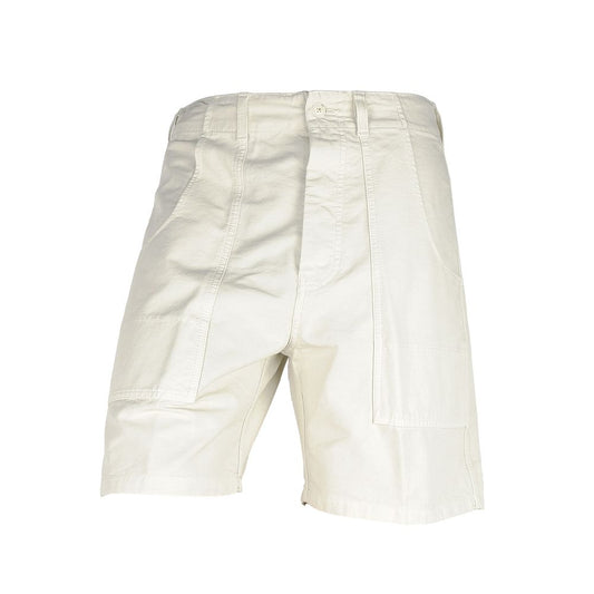 Don The Fuller White Men's Cotton Bermuda Shorts