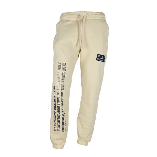 Diego Venturino Elegant beige cotton tracksuit pants for men