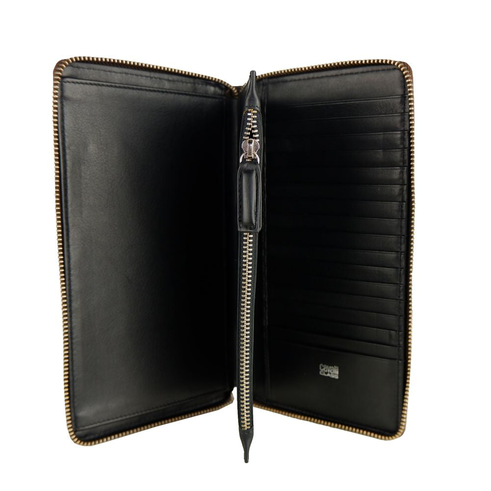 Cavalli Class Elegant brown leather wallet for men