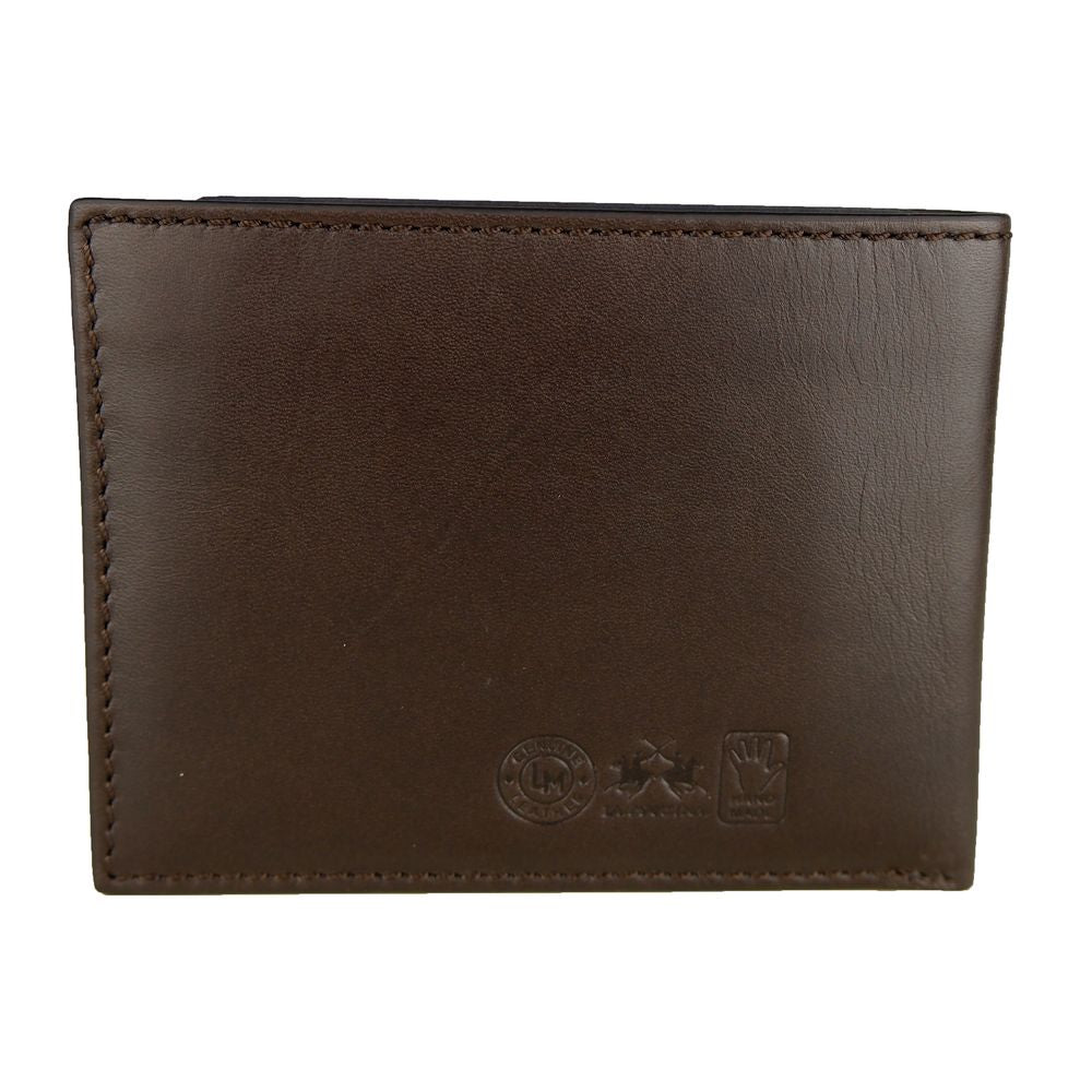 La Martina Brown Leather Wallet for Men