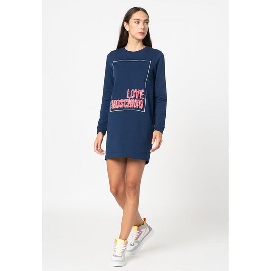 Love Moschino Blue Cotton Dress for Women