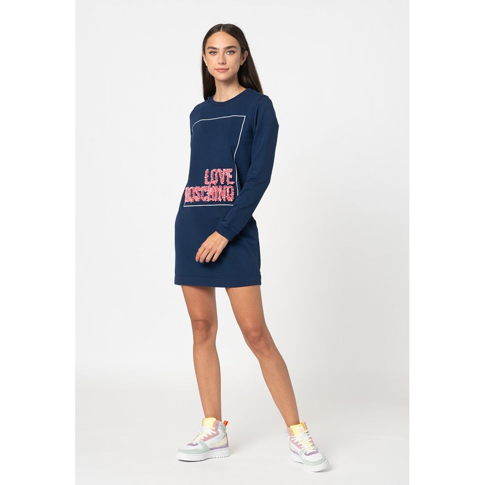 Love Moschino Blue Cotton Dress for Women