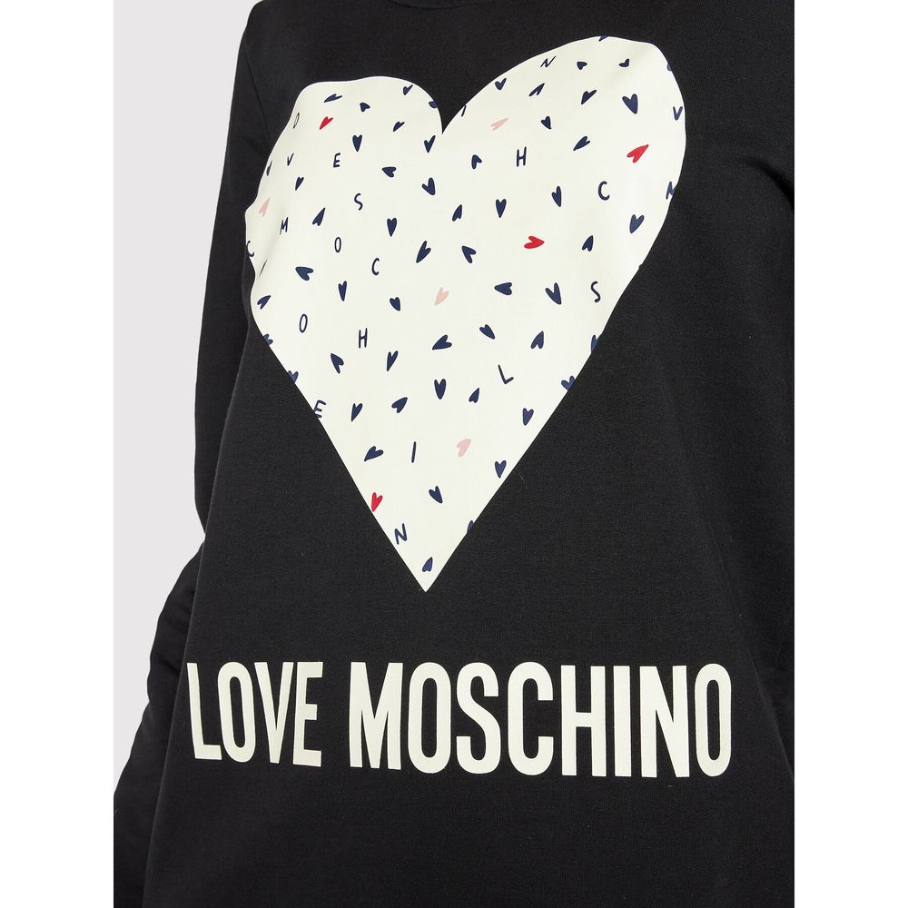 Love Moschino Chic Blue Statement Cotton Dress