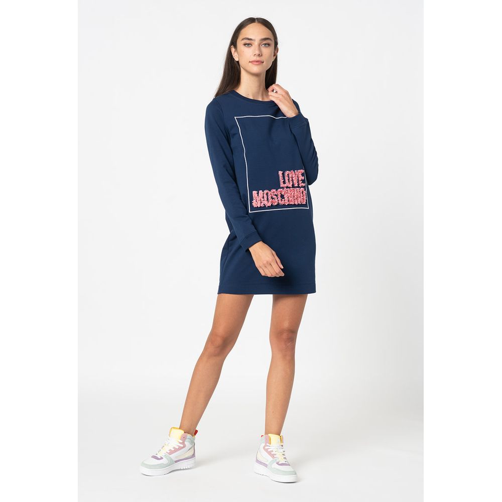 Love Moschino Blue Cotton Dress for Women