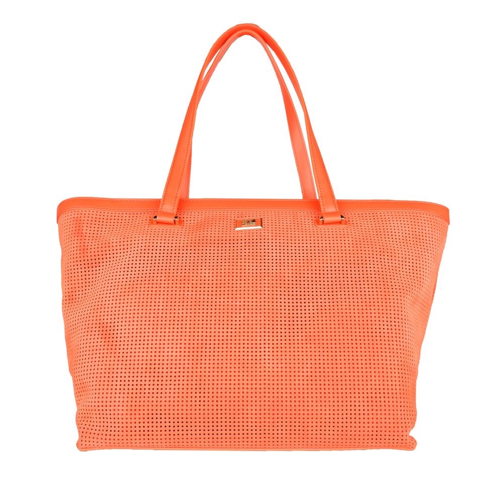 Cavalli Class Orange Calfskin Ladies Handbag