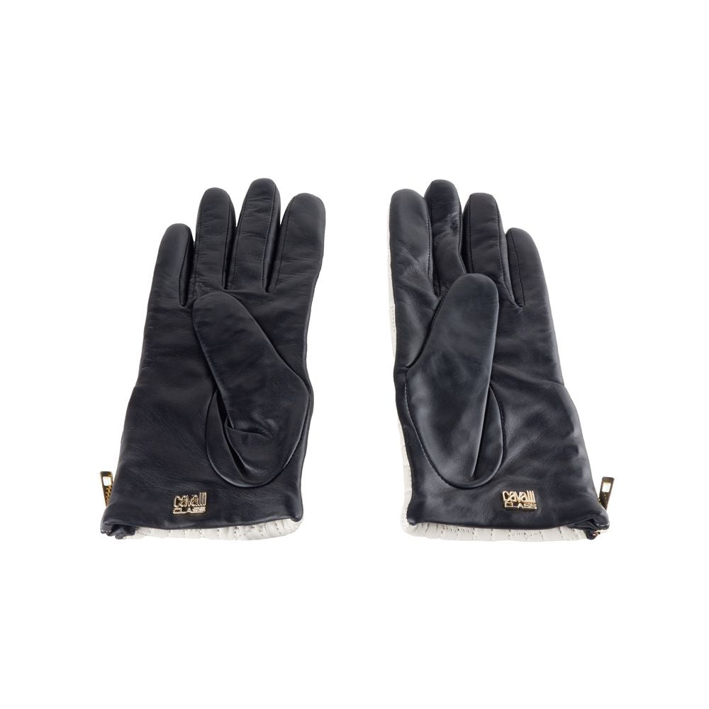 Cavalli Class Grey Lambskin Women's Gloves