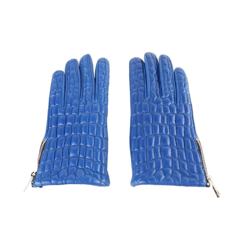 Cavalli Class Blue Lambskin Women's Gloves