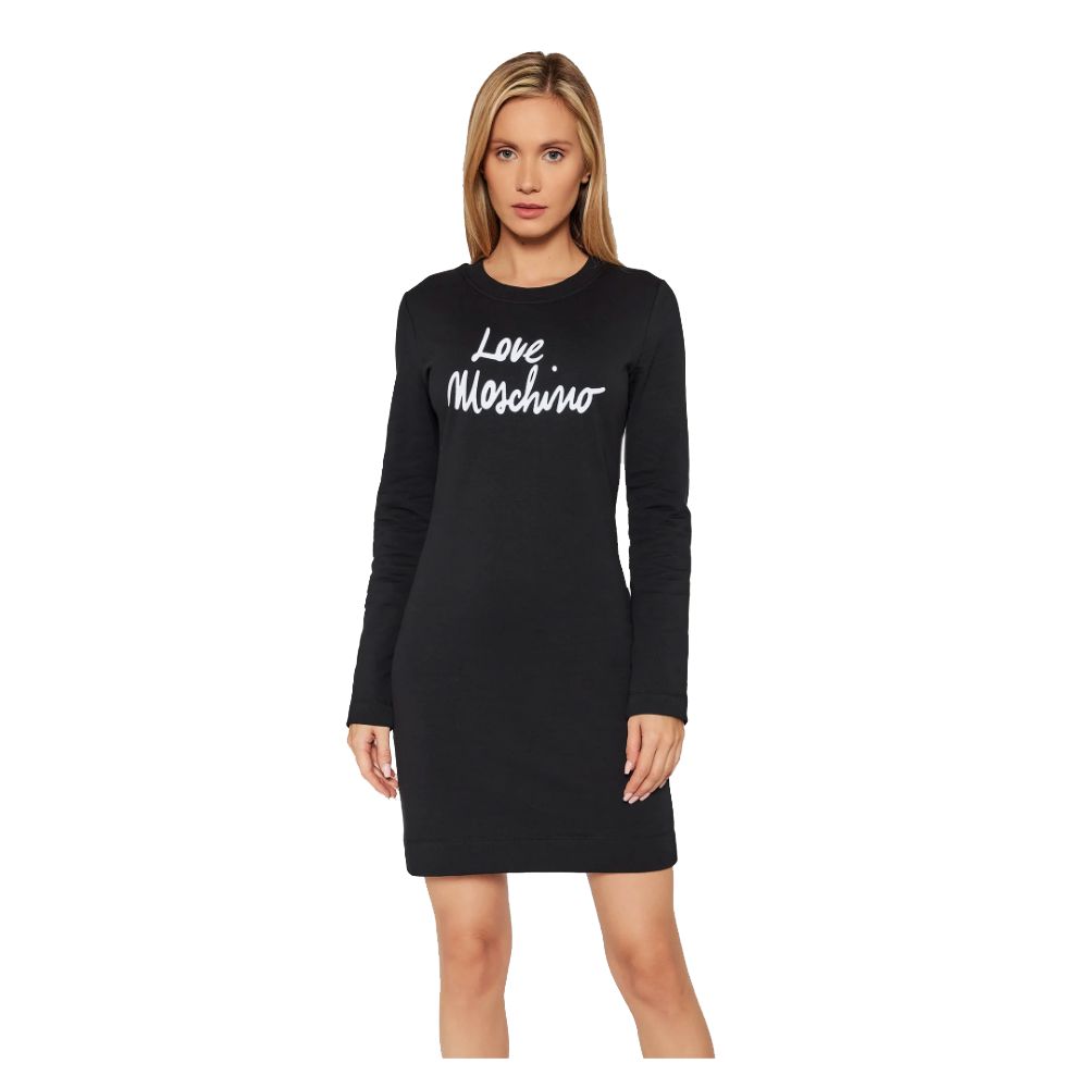 Love Moschino Chic cotton dress with embossed logo