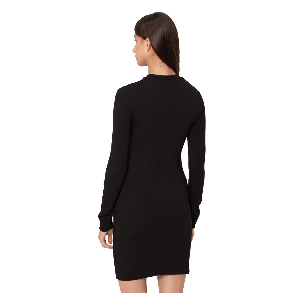 Love Moschino Chic Cotton Blend Logo Dress - Long Sleeve