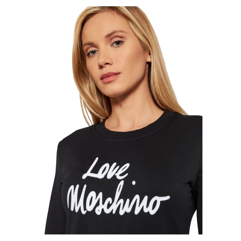 Love Moschino Chic cotton dress with embossed logo