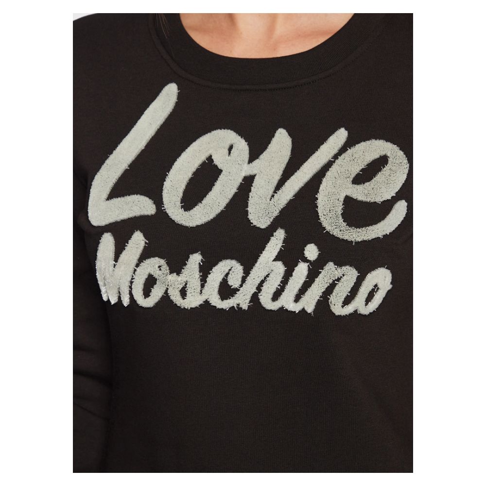 Love Moschino cotton blend dress with velour logo