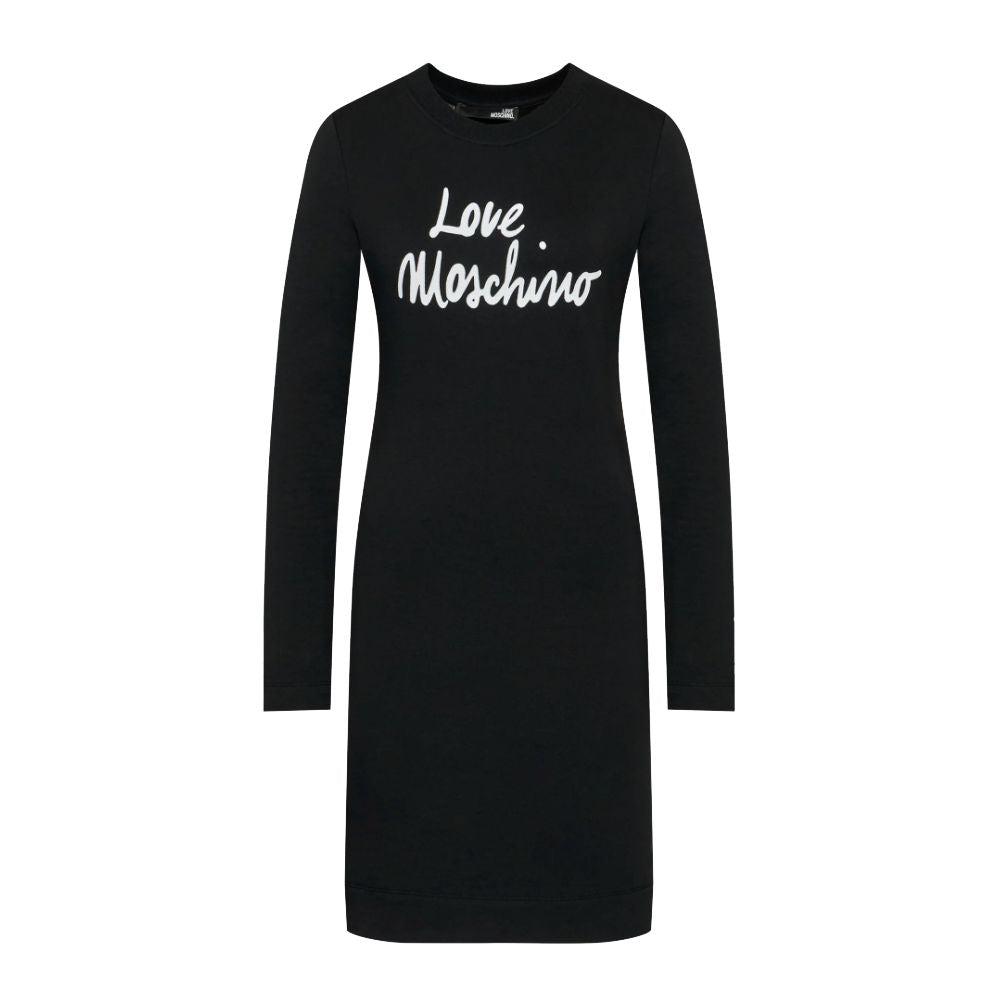 Love Moschino Chic cotton dress with embossed logo