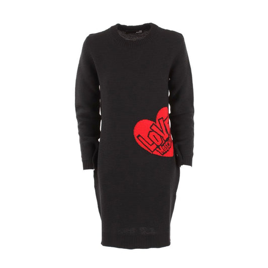 Love Moschino Chic knitted dress with heart pattern