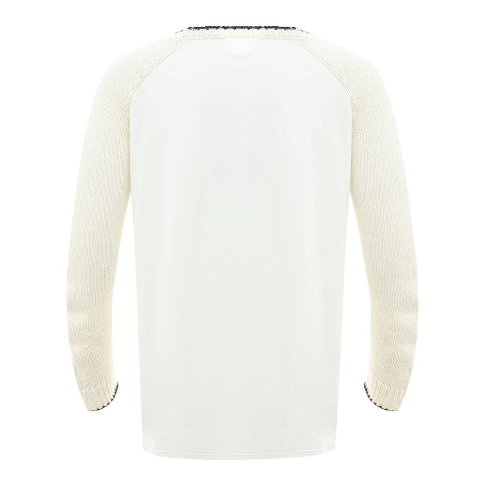 MM6 Maison Margiela Eleganter weißer Baumwollpullover für Männer