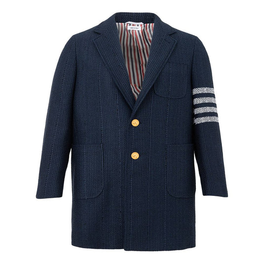 Thom Browne Elegant Blue Acrylic Jacket for Men