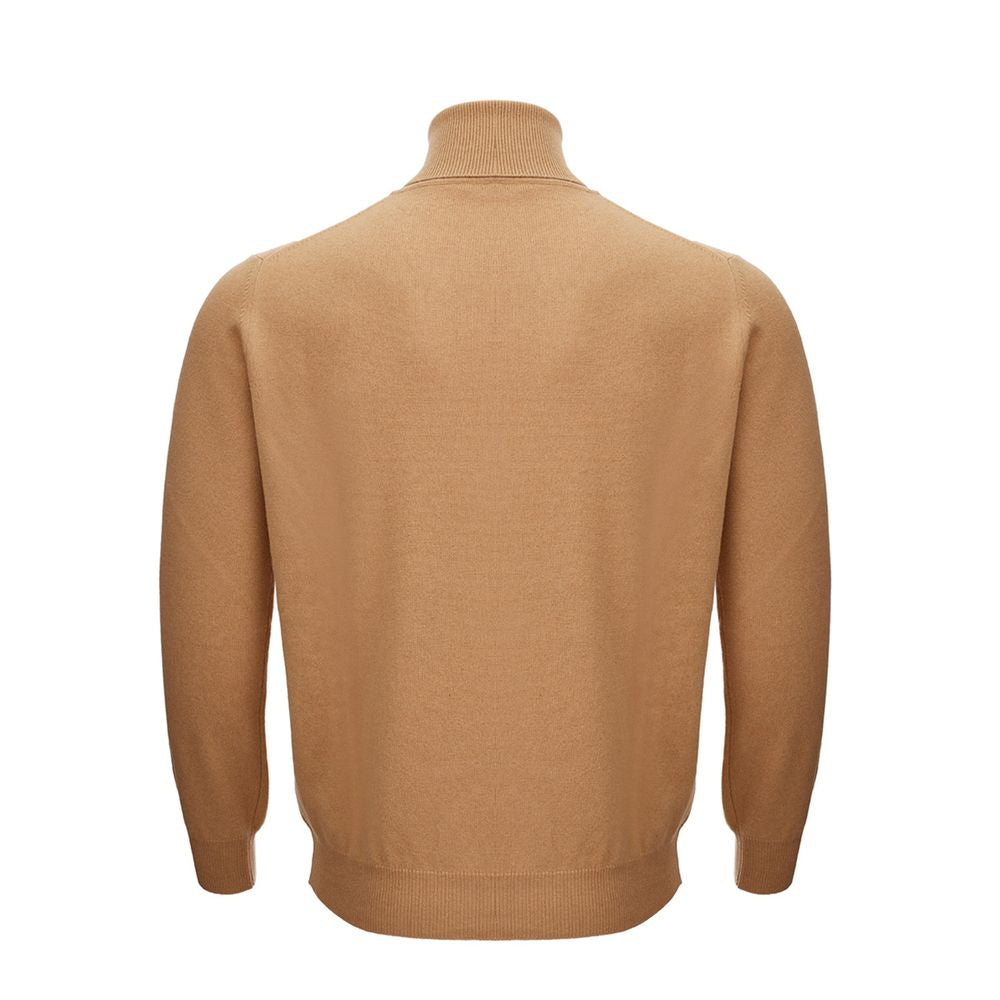 KANGRA Elegant brown wool sweater for men