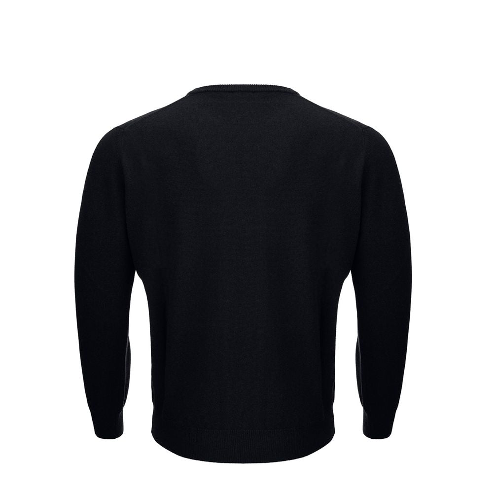 KANGRA Elegant black wool sweater for men