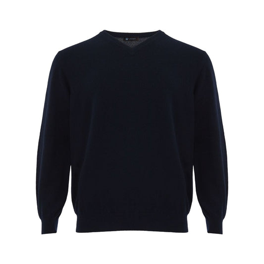 Colombo Eleganter blauer Kaschmirpullover für Männer