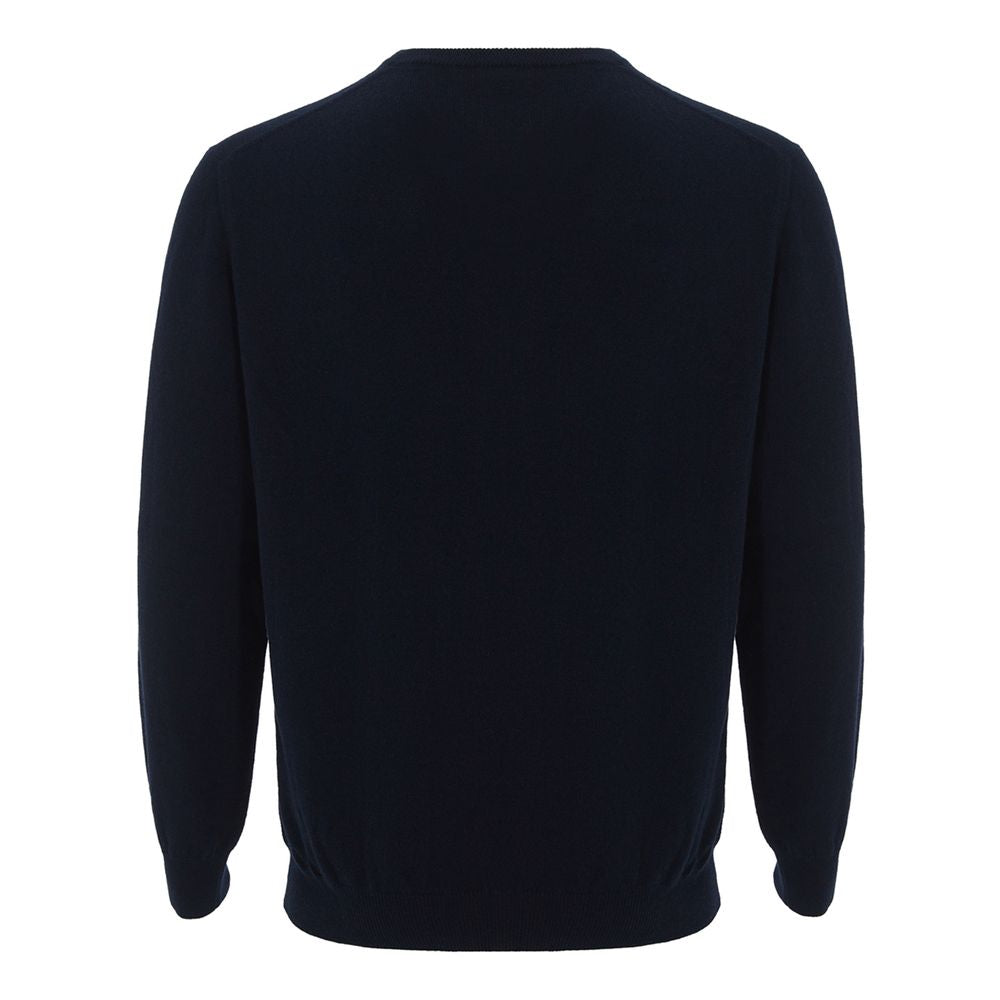 Colombo Eleganter blauer Kaschmirpullover für Männer