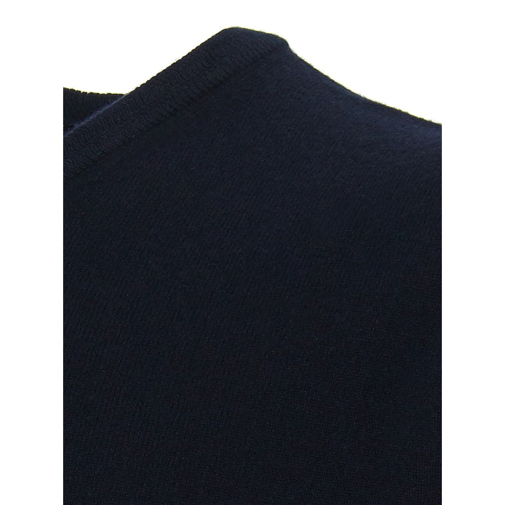 Colombo Eleganter blauer Kaschmirpullover für Männer