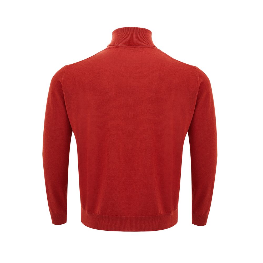 FERRANTE Elegant sweater in rich red wool