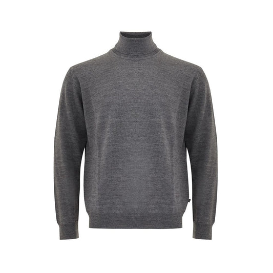 FERRANTE Elegant grey wool sweater for men