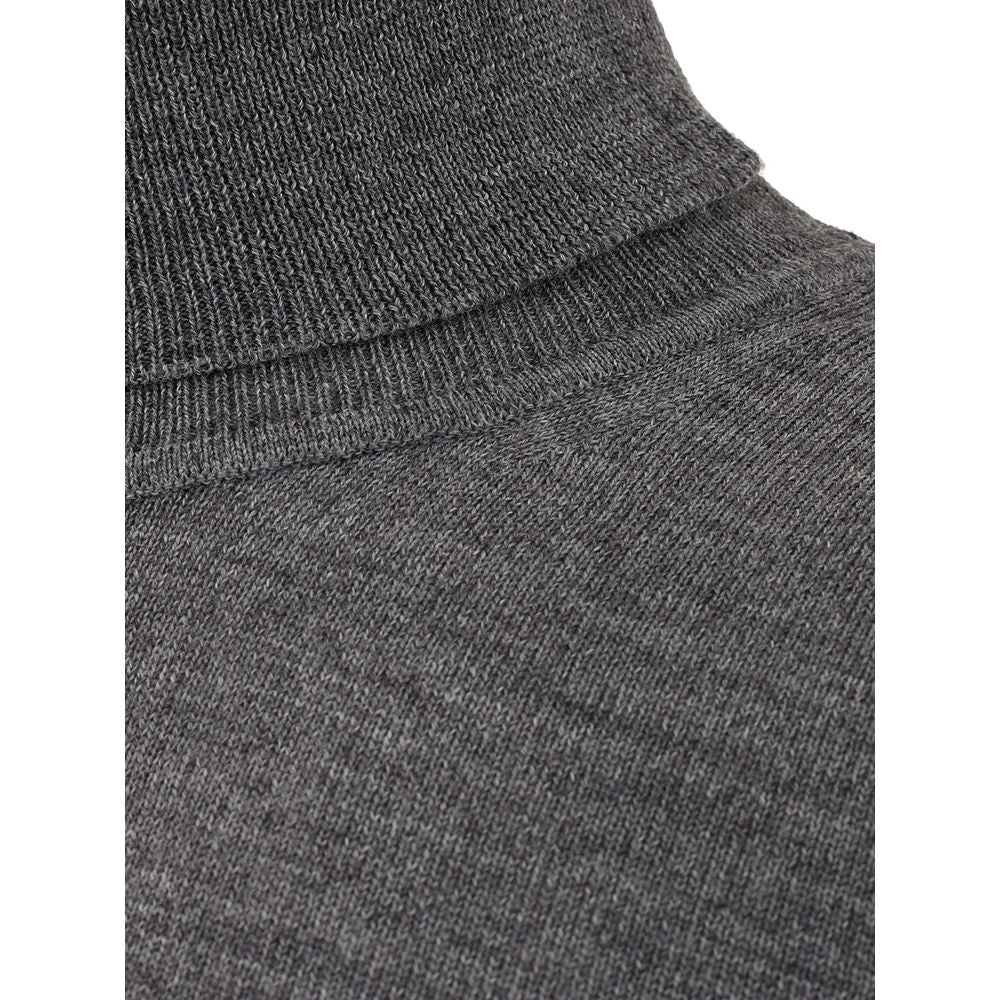 FERRANTE Elegant grey wool sweater for men