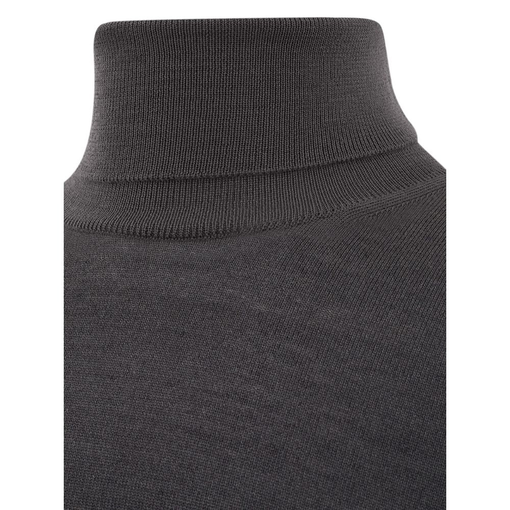 FERRANTE Elegant grey wool sweater for men