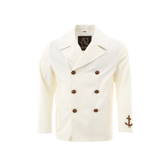 Sealup Elegant white cotton jacket for men