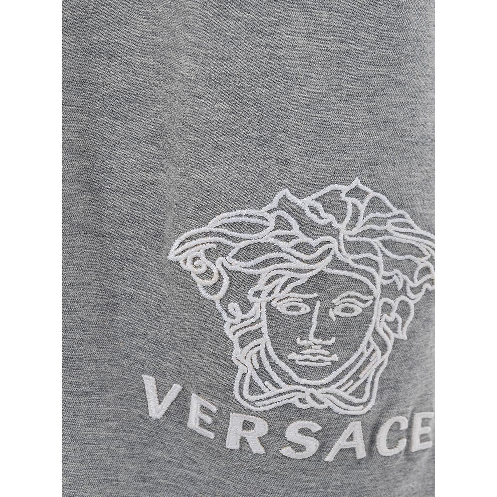 Versace Elegantes T-Shirt aus grauer Baumwolle