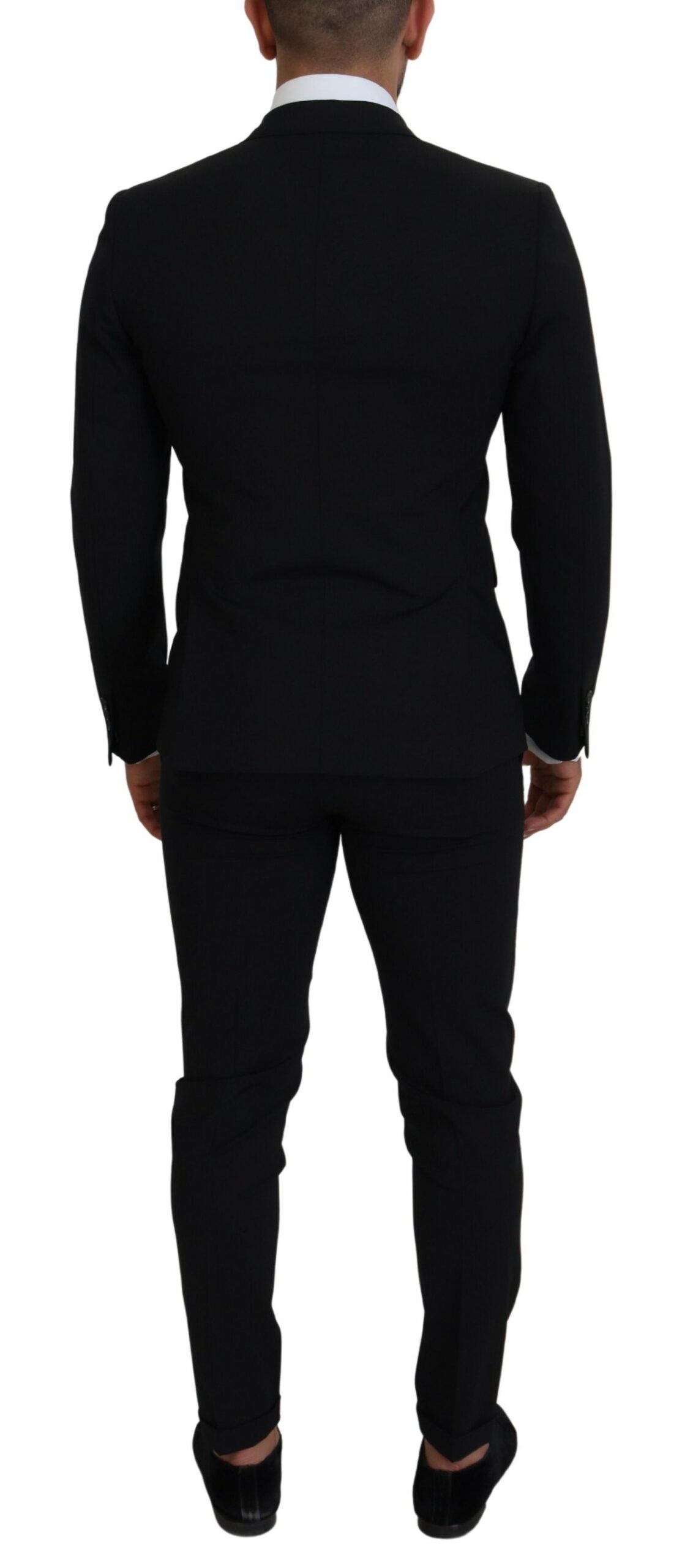 Dsquared² Black single-breasted 2-piece LONDON wool suit