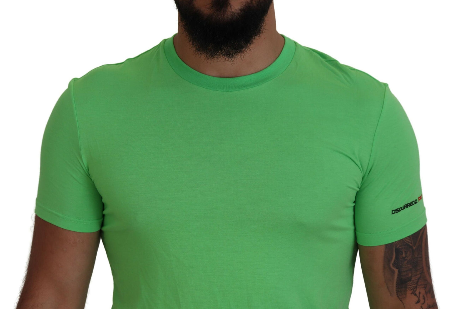 Dsquared² Green Modal Short Sleeve Crew Neck T-Shirt