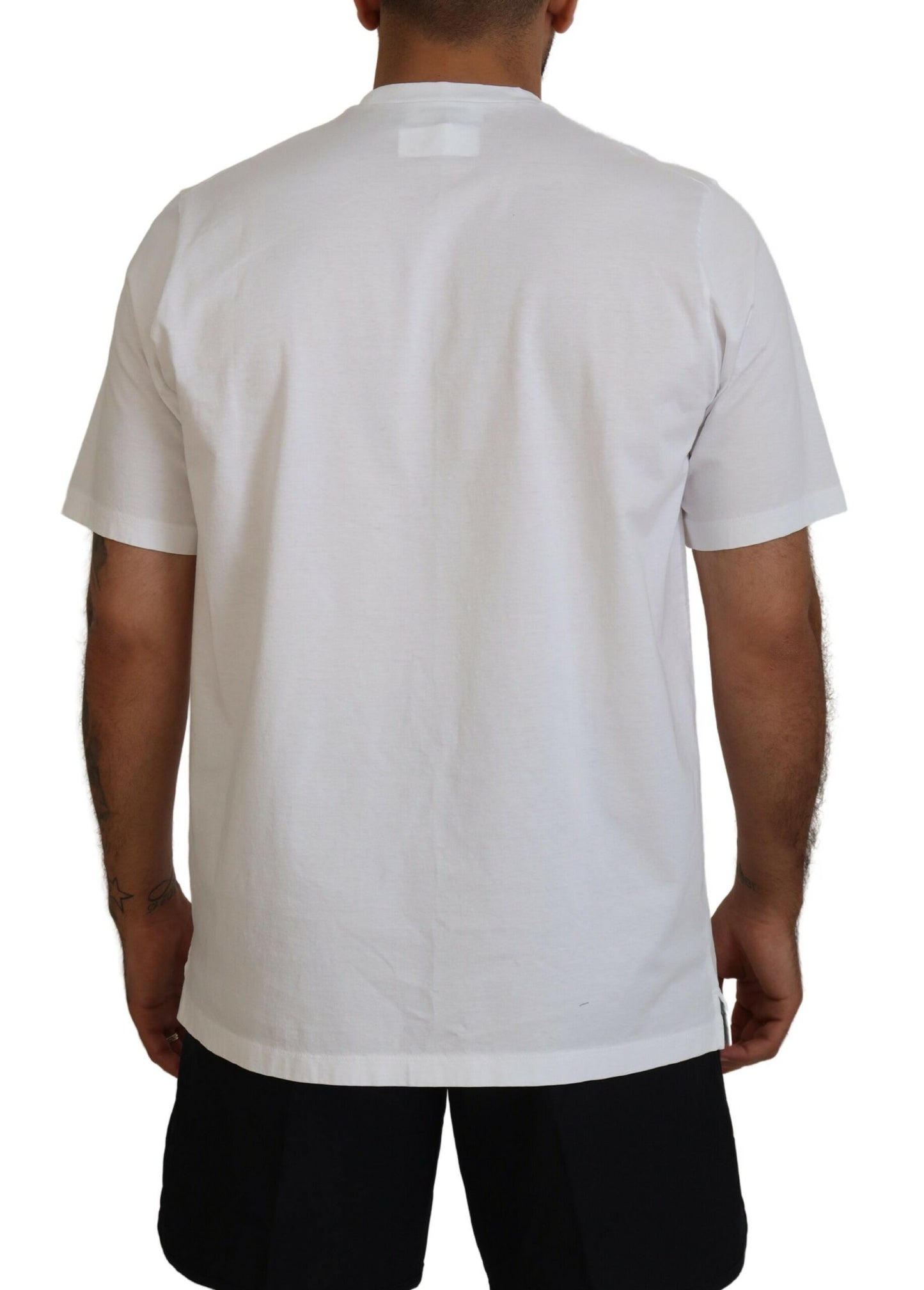 Dsquared² White cotton T-shirt with short sleeves and round neck