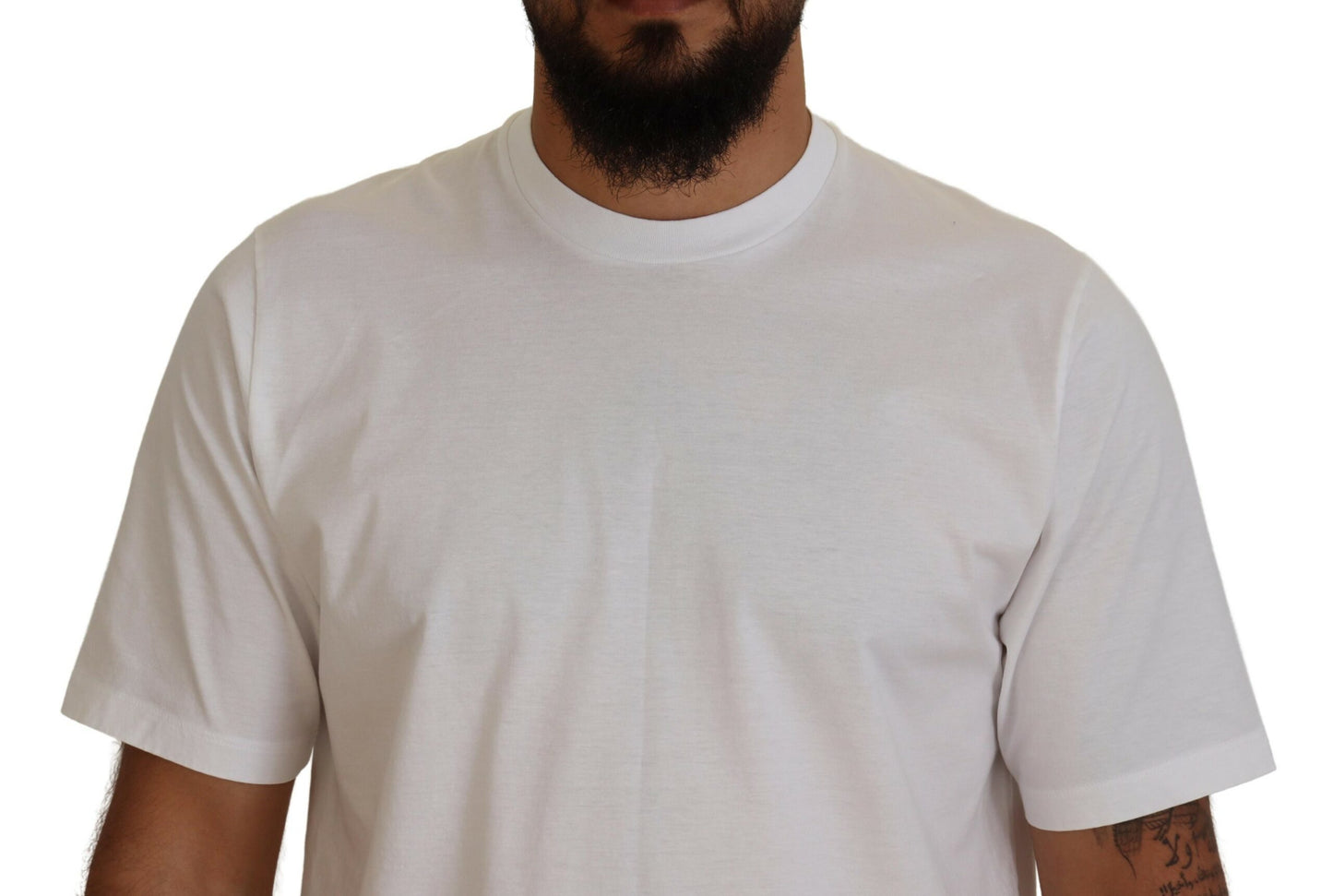 Dsquared² White cotton T-shirt with short sleeves and round neck