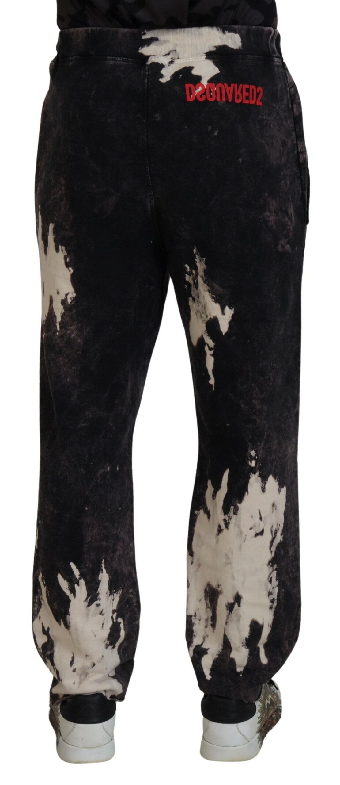 Dsquared² Grau gewaschene Tie Dye Tattered Men Hose