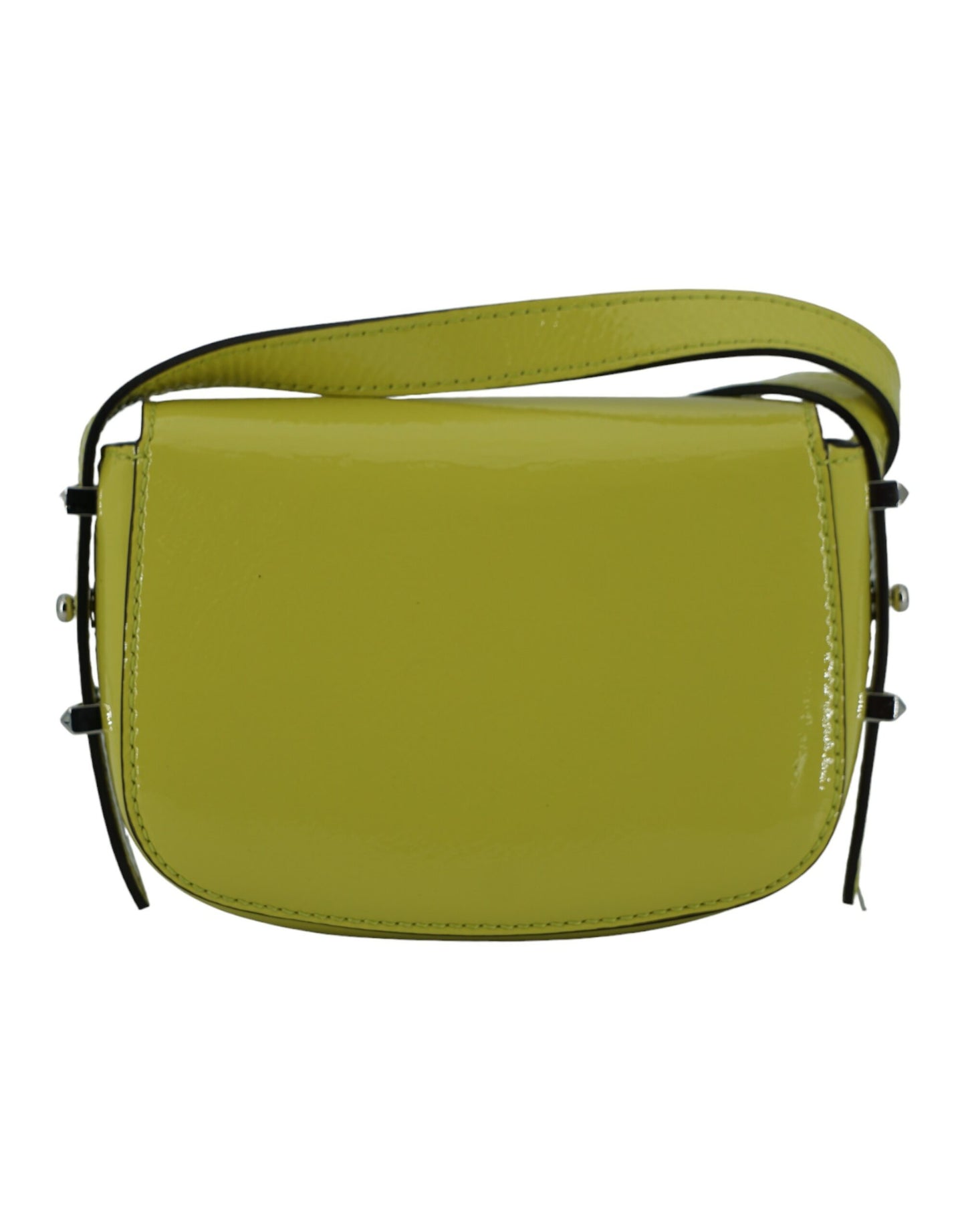 Jimmy Choo Small Leather Shoulder Bag in Lime Yellow