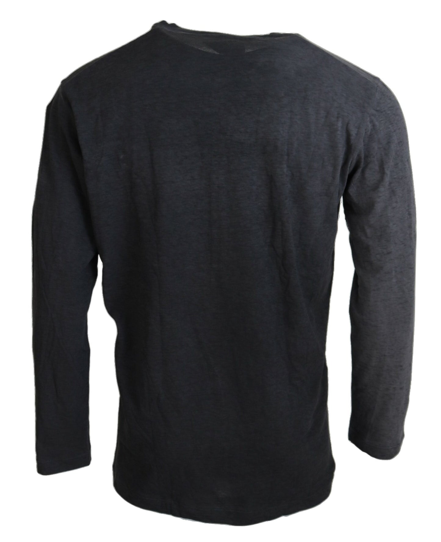 Dsquared² Black Cotton-Linen Long Sleeve Sweater