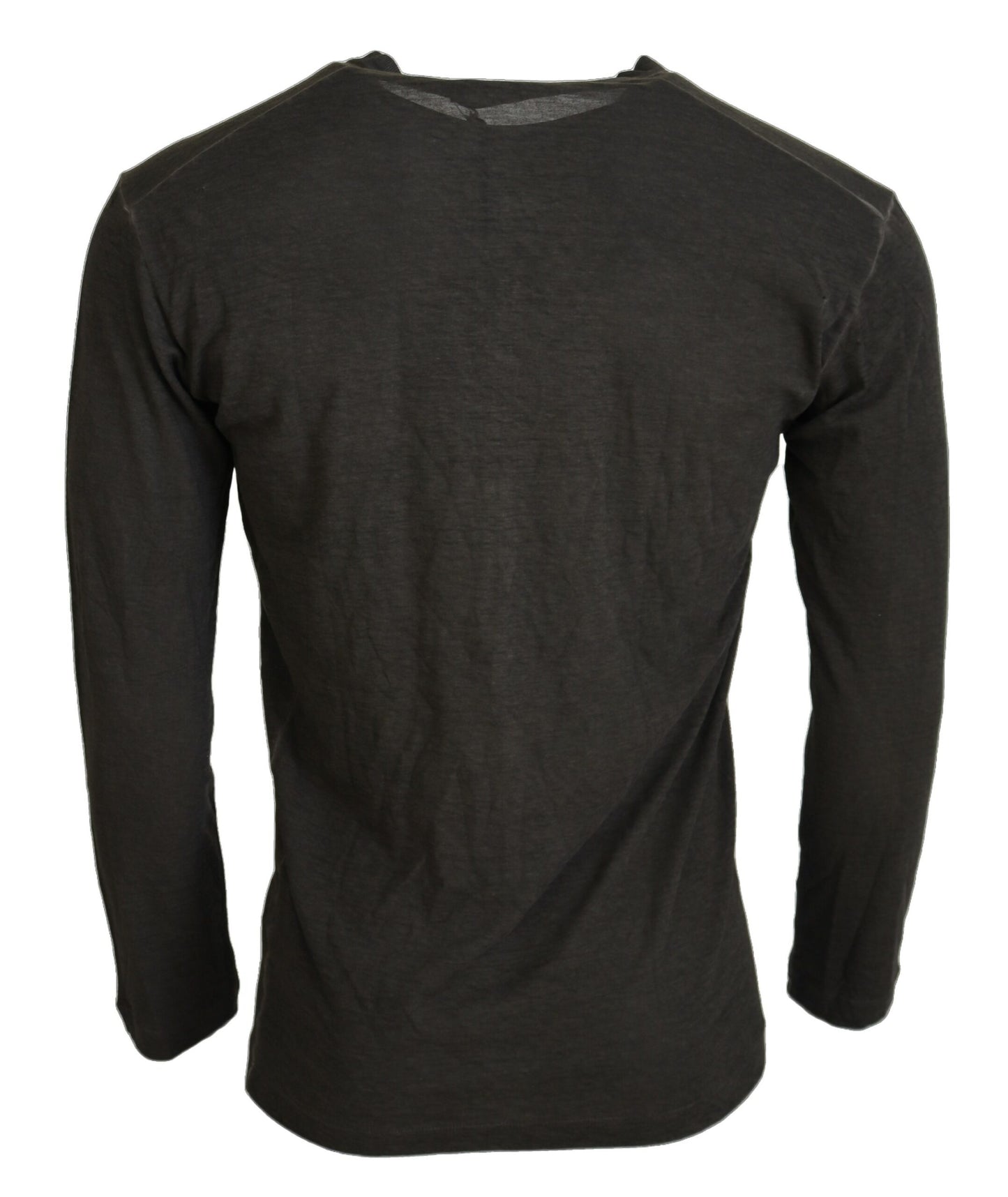 Dsquared² Grey Cotton-Linen Long Sleeve Sweater