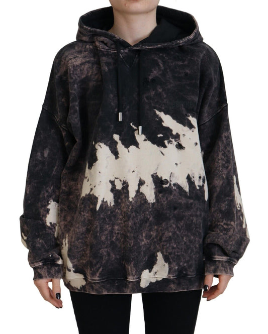 Dsquared² Multicolor Dye Cotton Hoodie Sweatshirt Pullover