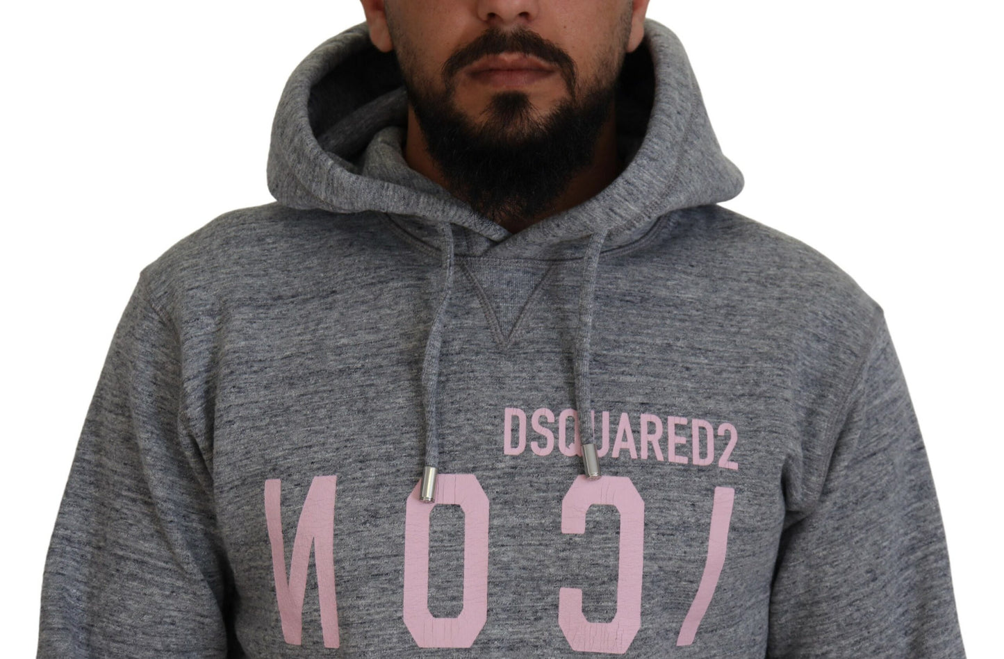 Dsquared² Grey Cotton Hooded Sweater for Men