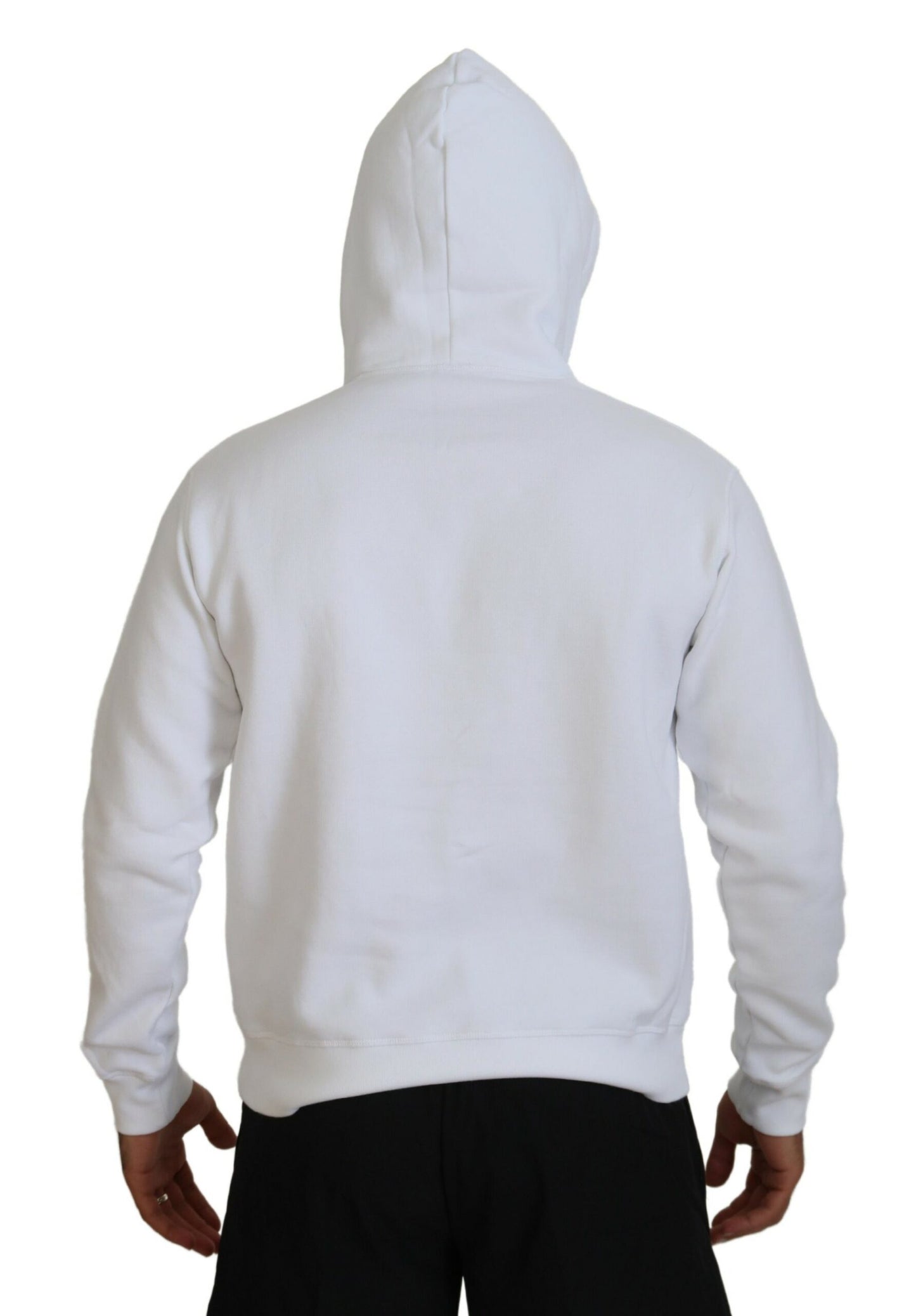 Dsquared² White Cotton Hooded Sweater for Men