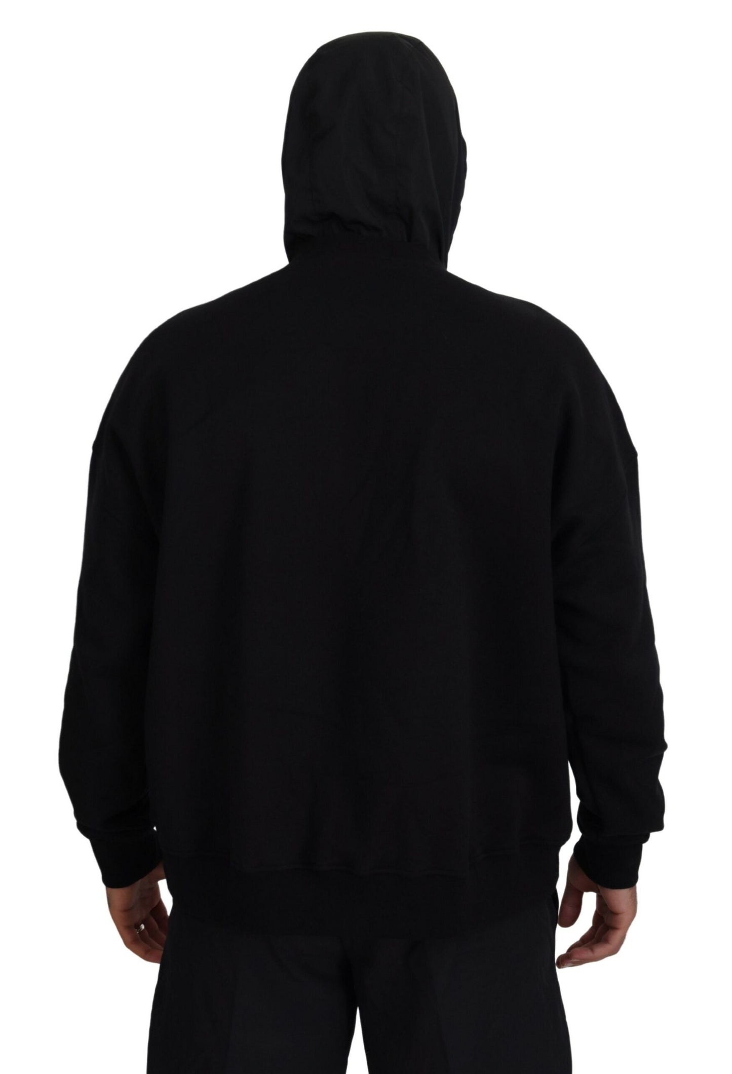 Dsquared² Black printed cotton hoodie